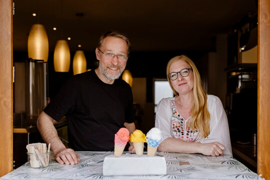 Alexandra und Ronny Kletke vom Eiscafe in Lychen